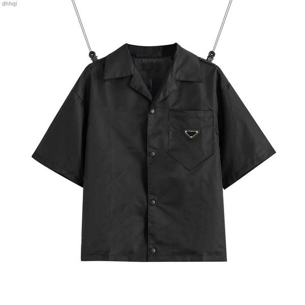 

2022 united state women mens t shirts polos leisure brand short blouses shirt classic inverted loose imported high-quality nylon tooling eur, White;black