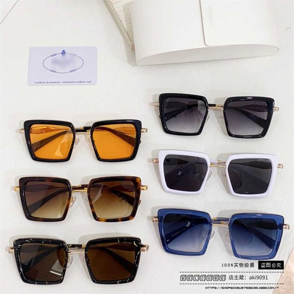 

2023 new luxury designer 23p new sunglasses women's ins net red same style personality box plate sunglasses spr55zs, White;black