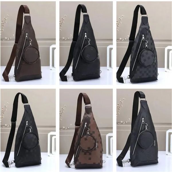 

man designer duo sling bag avenue monograms leather shoulder cross body chest sling backpack mens anti-thief crossbody personal pocket bags