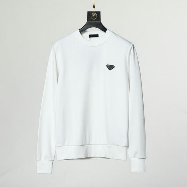 

hoodie jumper desinger clothes men sweater triangle letter 3d pattern european american chest with back letter print long sleeved street pur, Black