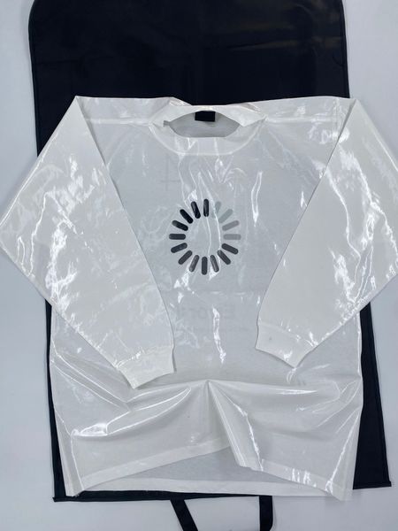 

23ss early spring men's designer t shirts europe italy paris long sleeve soft letter printting round neck women men shirts size s-xl, White;black