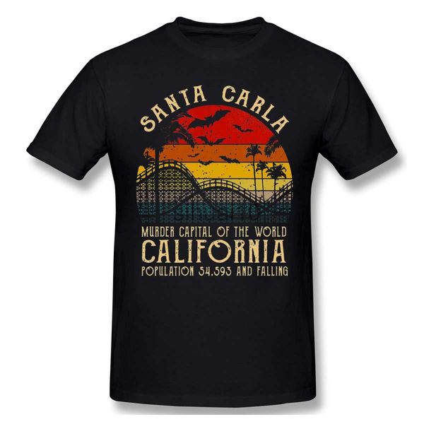 

men's t-shirts santa carla the lost boys murder capital horror t shirt oversized o-neck cotton short sleeve anime shirt j230731, White;black