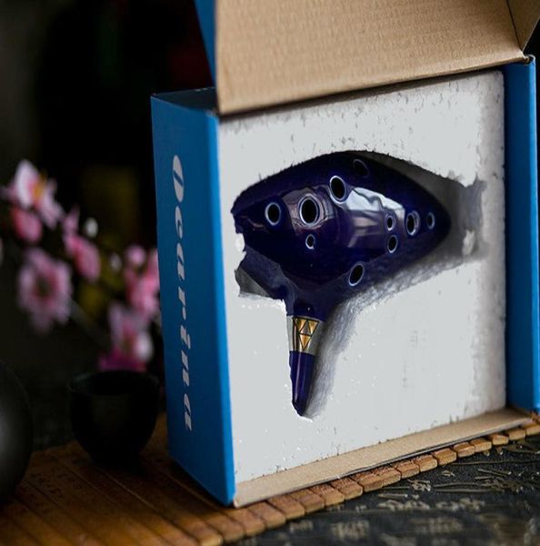 

prettybaby blue 12 holes ocarina kiln fired ceramic alto c legend of zelda zelda ocarina flute of time jingdezhen ceramic ocarina 8277812