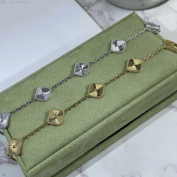 

luxury designer gold bracelet women bracelet link chain bracelet four-leaf clover women fashion gold bracelets exquisite simple fashion jewe, Black
