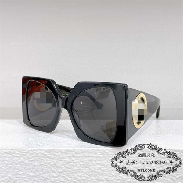 

2023 new luxury designer g jiafeng big square ins popular online star same plate sunglasses gg1255, White;black