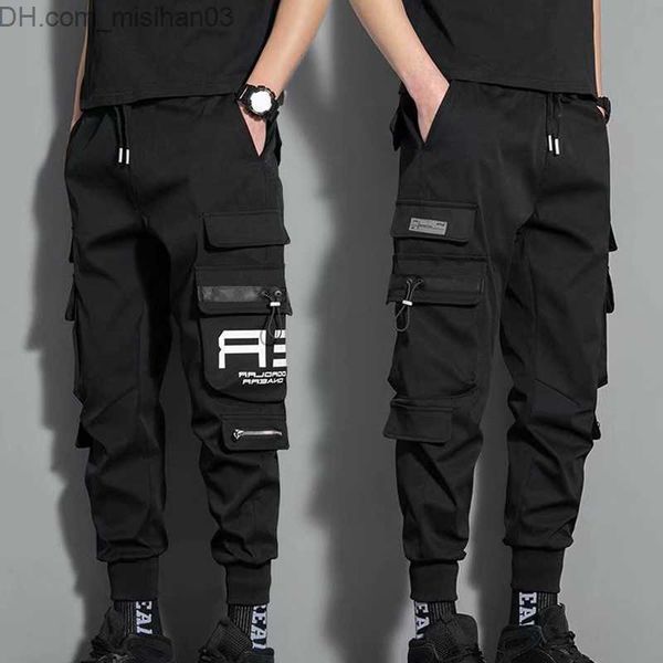

men's pants new hip-hop jogger cargo pants men's harem pants casual multi pocket men's black and green sports pants z230802