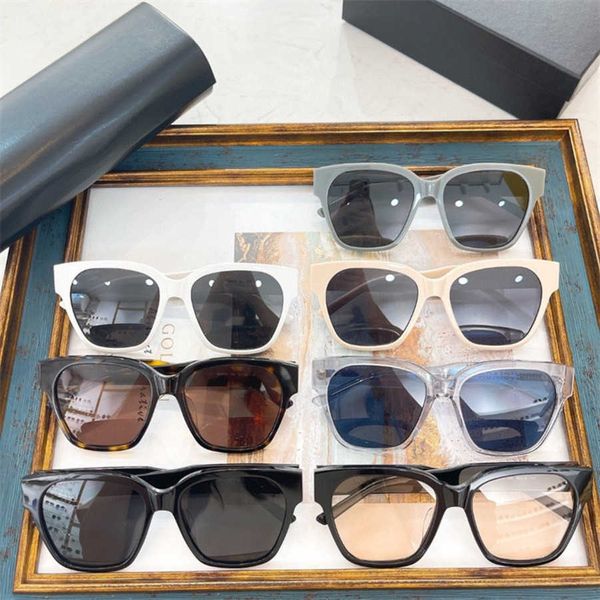 

2023 new luxury designer family b's new plate box sunglasses fashionable men's and women's ins popular online stars same sung, White;black