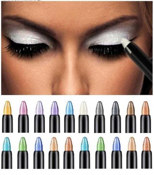 

15 colors highlighter eyeshadow pencil waterproof glitter matte nude eye shadow makeup pigment cosmetics white eyeliner pen88407036896166