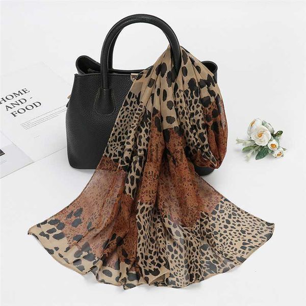 

scarves spain fashion leopard floral patchwork chiffon silk scarf shawl lady wrap beh cover-ups hijab snood 150*50cm j230801, Blue;gray