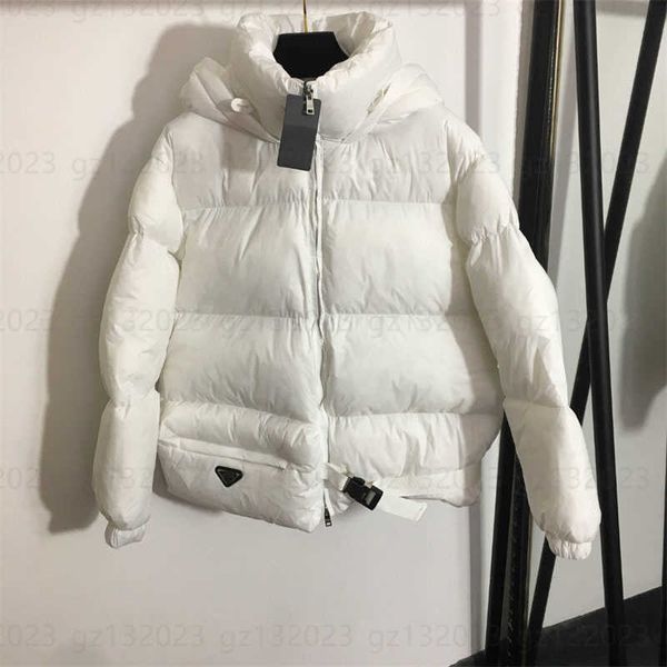 

lady short designer jacket womens warm downs puffer jacket zipper pockets safety button trim long sleeve hooded cotton jackets womens cardig, Black