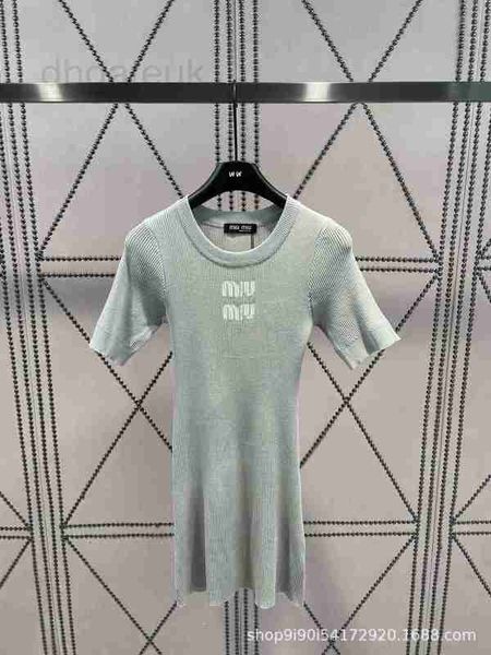 

basic & casual dresses designer summer new niche design short sleeved dress with high elasticity, slim fit, solid color, simple upper body,, Black;gray