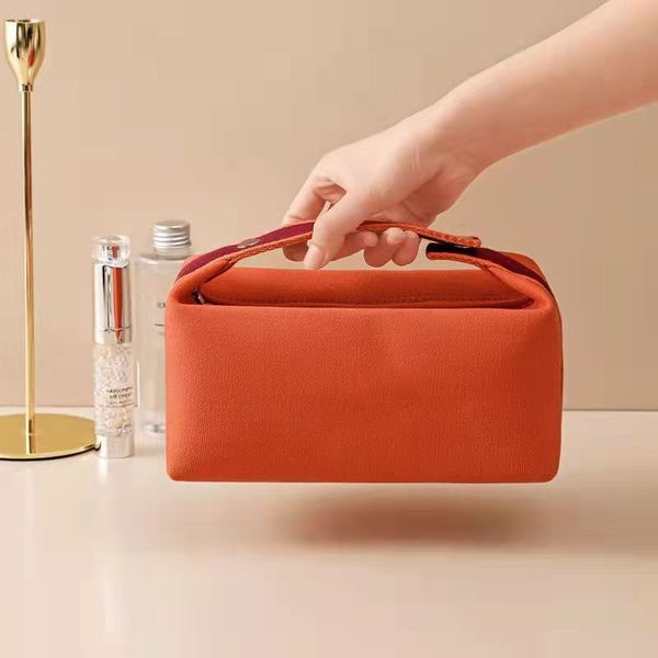 

7a quality women wash pouch cosmetic bags luxury black canvas make up toiletry camera bag mens designer handbag tote travel bags nylon clutc