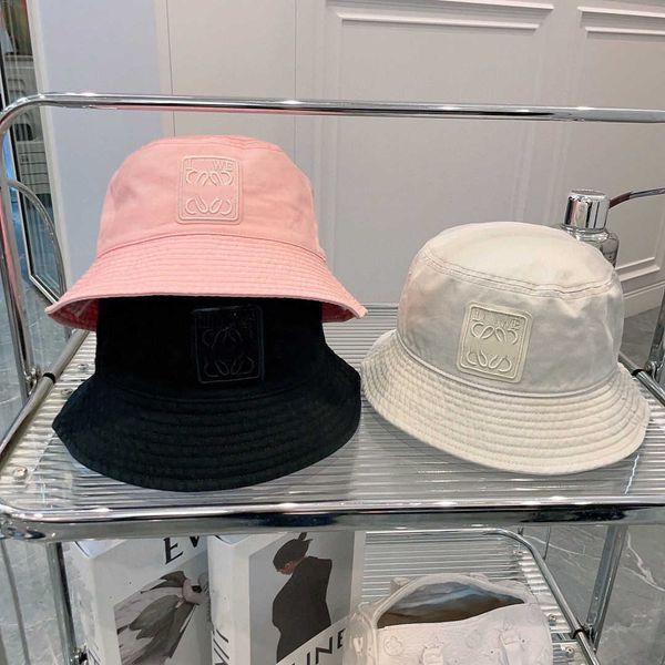 

lowe pink bucket hat female star fashion bucket sunscreen basin, Black;white