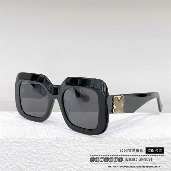 

2023 luxury designer sunglasses 23 new luo yijia plate square network red ins same personalized lw40035 sunglasses, White;black