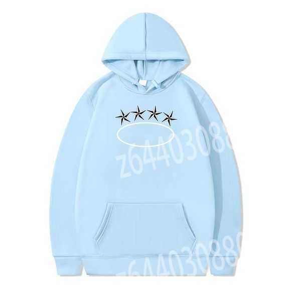 

men's & sweatshirts new designer alcatraz hoodies star print trend long sleeve casual hoody women's hip-hop cotton clothes loose h, Black