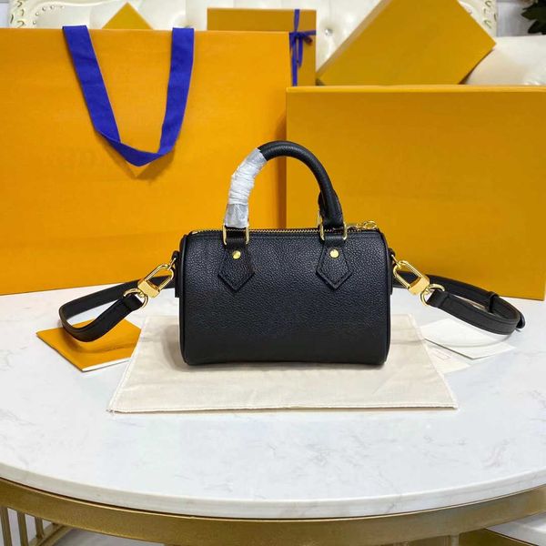 

luxury brand cross body nano speedy bandouliere 16cm shoulder bag leather mini boston bags with strap m81457 m81456 women flap pouch lady pi