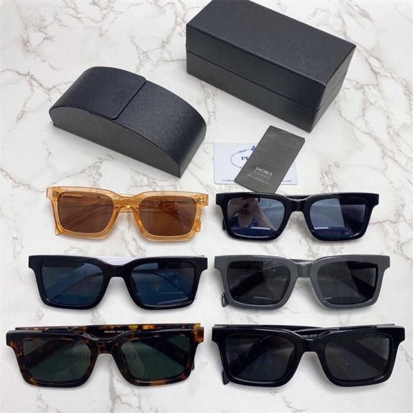 

new luxury designer pjia 2023 new sunglasses women's net red same style personality plate face small sunglasses spr06ws, White;black