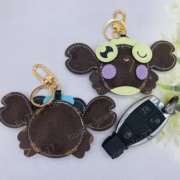 

cute crab keychain designers women keychains pu car keychain lover bag small pendant, Silver