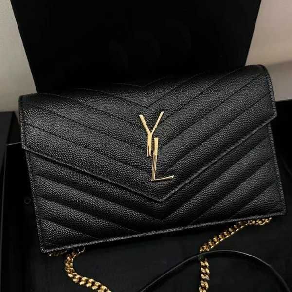 

luxury fashion designer bag handbag shoulder metal chain gold silver ladies genuine leather flap messenger