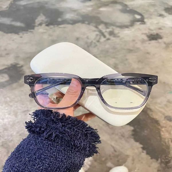 

2023 new luxury designer sunglasses same gray large frame ch5409 glasses round face slimming and anti blue light available in different size, White;black