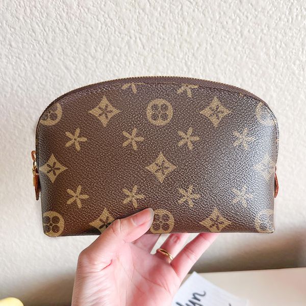 

brown flower m47515 mini make up shoulder bags cross body totes clutch wash men luxurys designer cosmetic hand bag genuine leather women cla
