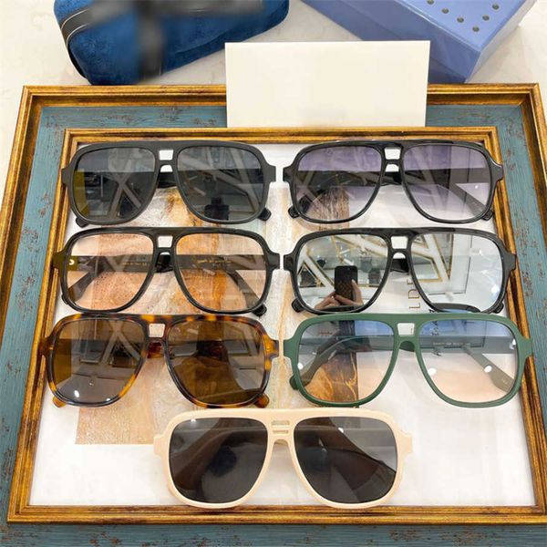 

2023 new luxury designer g family's new square large frame fashion ins celebrity sunglasses for men and women gg0977, White;black