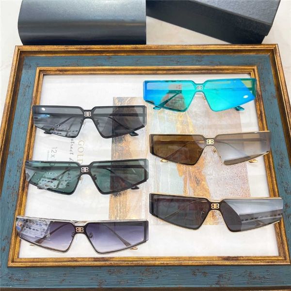 

2023 new luxury designer b personality hip-hop female ins fashionable metal cat's eye sunglasses male bb0192, White;black