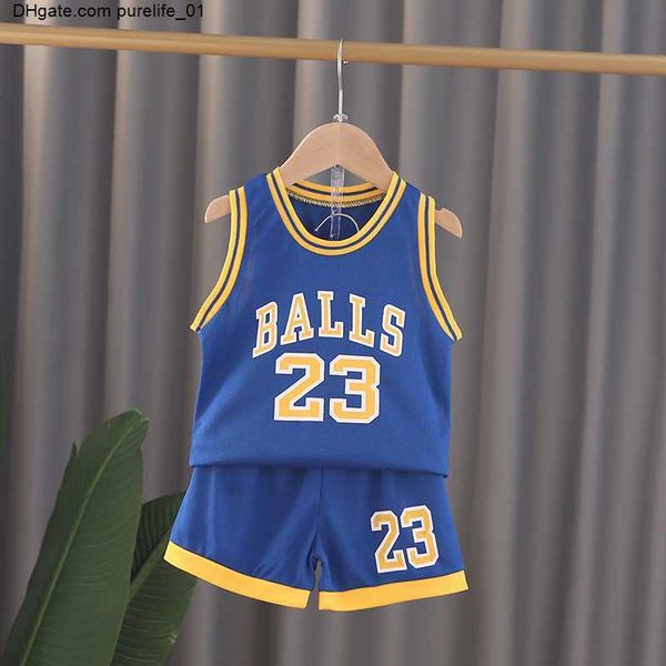 

clothing summer boy set casual fashion t-shirt pant kid children baby toddler boy clothing 0-5 years basketball clothes, White