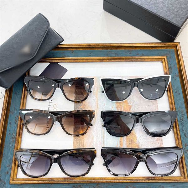 

2023 new luxury designer pjia new sunglasses women's net red same style personality square plate sunglasses spr23x-f, White;black