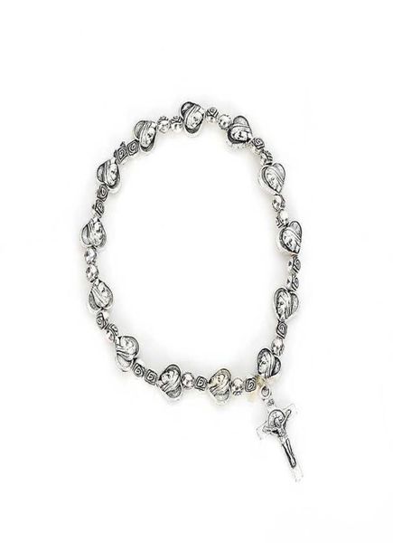 

catholic golden jesus bracelet jesus jewel sacred heart rosary benevolence holy icon religious beaded bracelet q07193069851, Black
