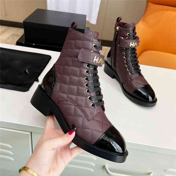 

luxury design boots 2023 channel fashion women retro decoration winter warm snow non slip high heel martin knight tassel casual socks boots, Black