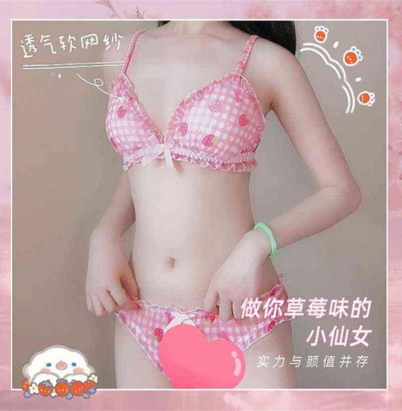 

nxy set japanese kawaii lolita bra and panty set cute school girl lingerie  underwear womens pink fairy princess lovely3258914, Red;black