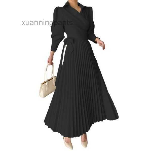 

woman dress clothing long sleeve highwaist luxury dress autumn party female hanging out elegant vintage jbt0, White;black