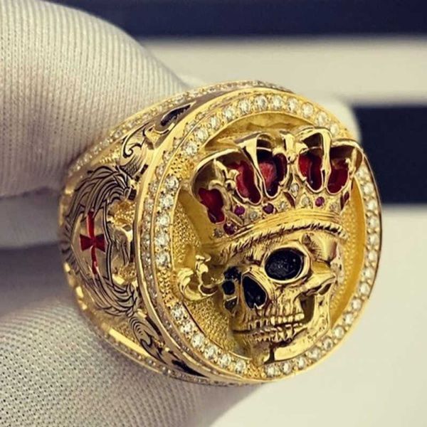 

new simple niche jewelry european and american style skull senior male ring party men's finger gift wholesale, Silver