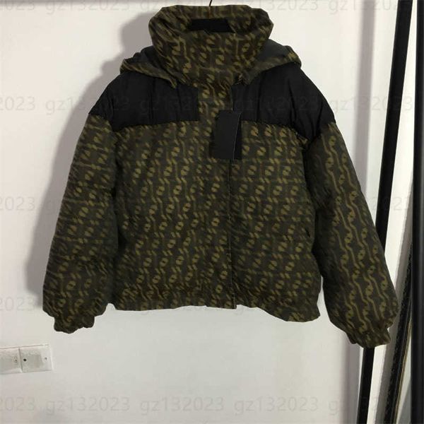 

designer jacket woman winter downs puffer jacket fashion letter print long sleeve hooded cardigan zipper cotton coat jackets for women, Black