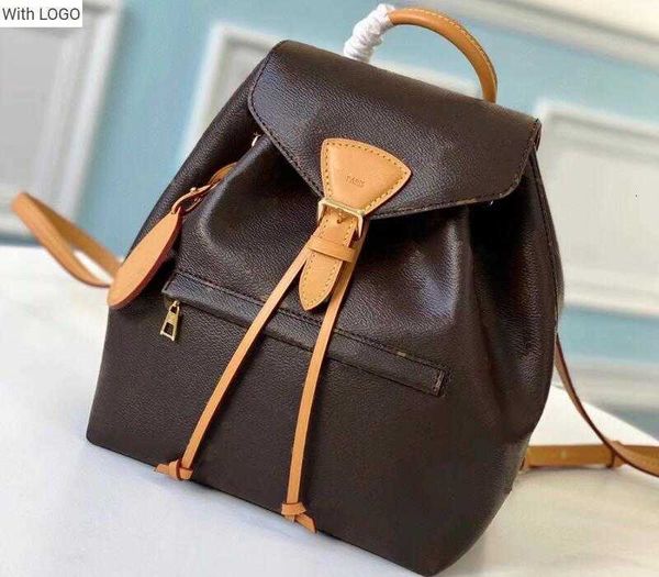 

2023 new 9a l bag bags m45501 montsouris pm 27.5cm backpack momogran canvas handbag shoulder purses for women dust, Black