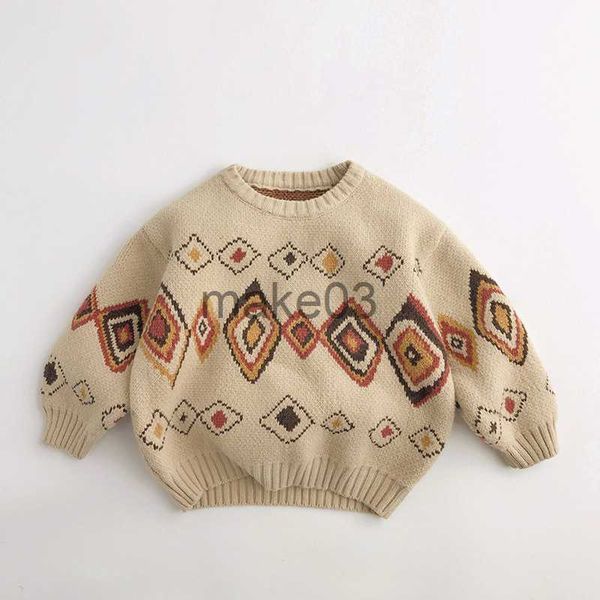 

cardigan milancel kids sweaters vintage boys pullover thicken girls knitwear j230801, Blue