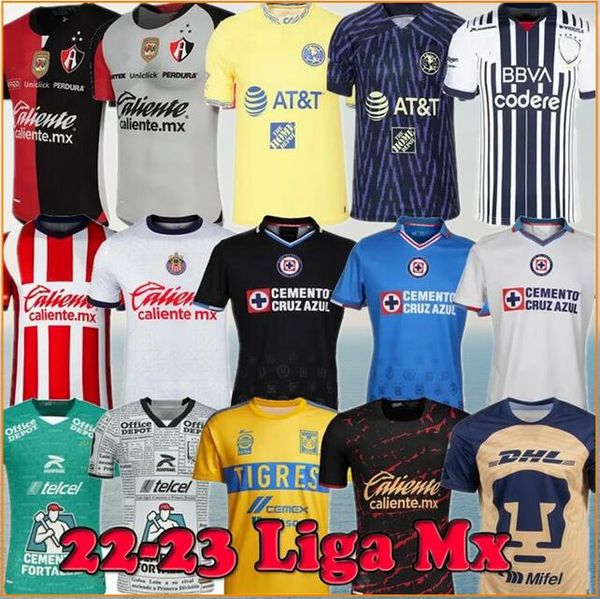 

2023 2024 atlas naul tigres xolos 23 24 chivas guadalara soccer jerseys tijuana cruz azul home away third necaxa unam camisas de, Black;yellow