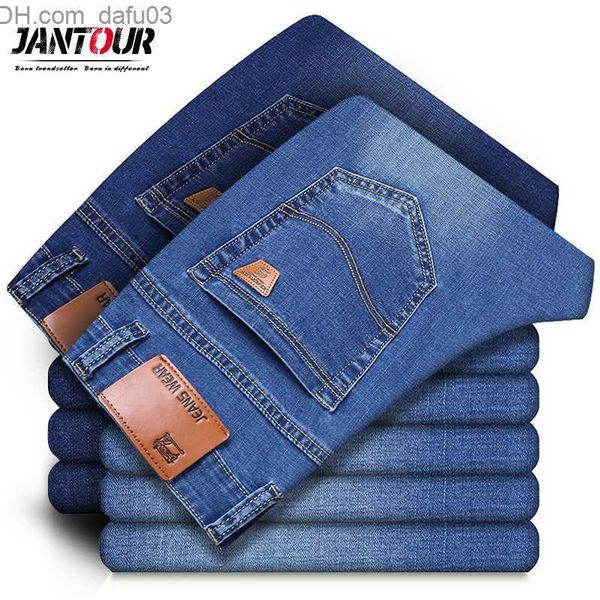 

men's jeans new autumn winter cotton jeans men famous brand denim trousers male soft mens pants large big size 35 36 38 40 201117 z2308, Blue