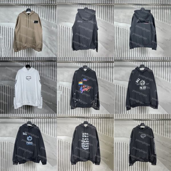 

autumn winter hoody paris style designer mens womens street sweatshirts brand hip hop sports long sleeve pullover, Black