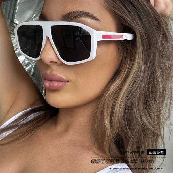 

2023 new luxury designer p's big frame riding toad sunglasses fengwang red same style ski goggles sps07y sunglasses, White;black