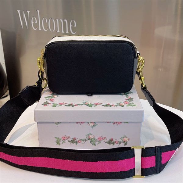 

the snapsbag designer camera bag snapsfor women crossbody designer bags leather double zip color matching casual wide strap marc shoulder pu