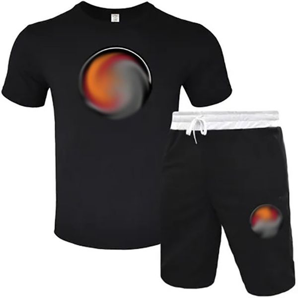 

mens tracksuits summer sweatsuit italy style sport clothes short sleeve t-shirt casual sports suit 5-point shorts, Gray