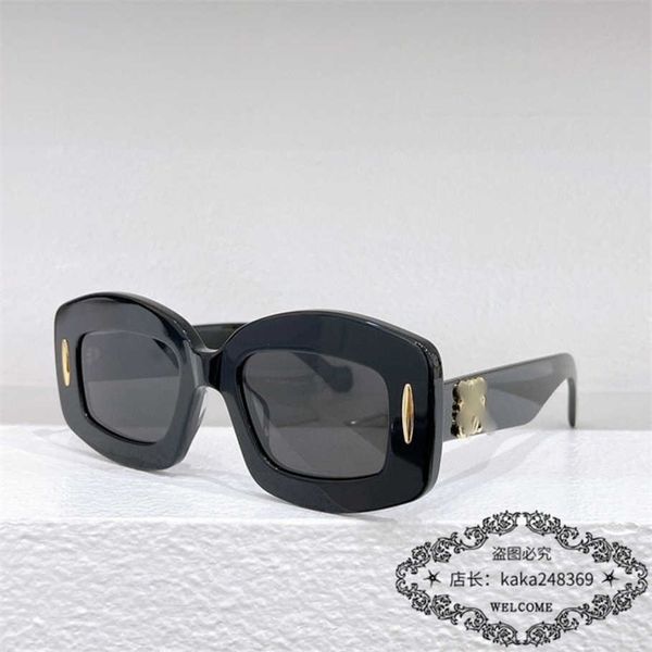 

2023 luxury designer sunglasses 23 new luo yijia square street shooting network red ins same personalized sunglasses lw40105, White;black