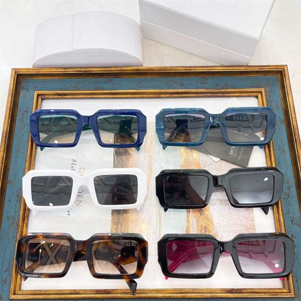 

2023 new luxury designer pjia new sunglasses women's net red same style personality plate small square sunglasses pr81ws, White;black