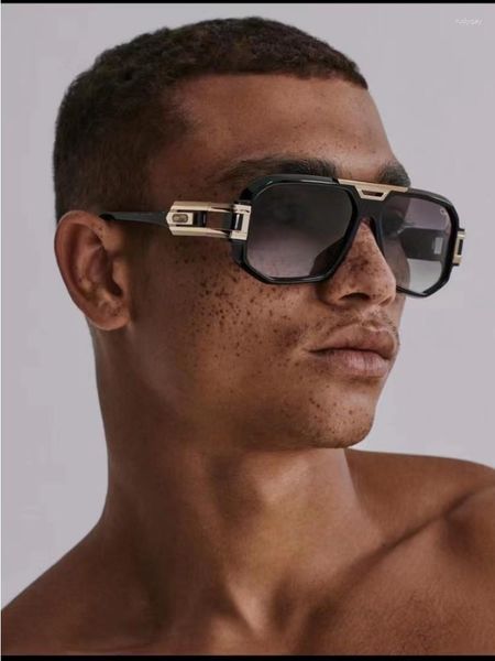 

sunglasses trend for men fashion gradient lenses metal decoration frame cool sun glasses 2023 summer male high street chic wear628, White;black
