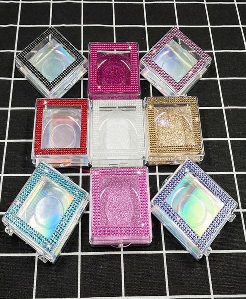 

3d mink eyelash diamond package boxes false eyelashes square packaging empty eyelash box case lashes box packaging whole6050617
