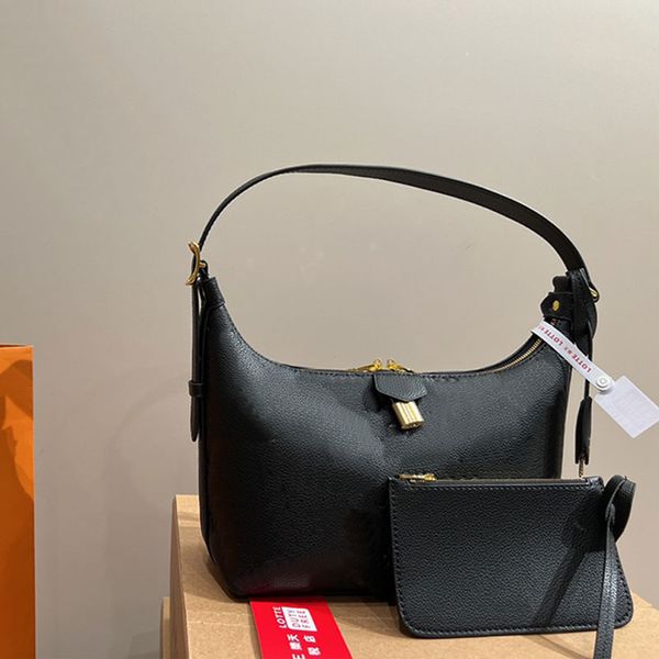 

underarm shoulder bag women handbags purse genuine leather fashion letters detachable zipper small pocket key lock hobo clutch tote bags