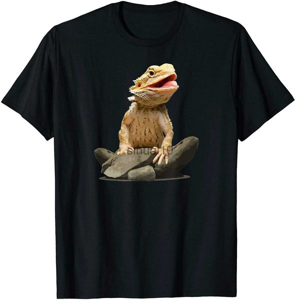 

men's t-shirts gecko lizard animal funny bearded dragon reptiles pet lover mens t-shirt. summer cotton short sleeve o-neck t shirt new, White;black