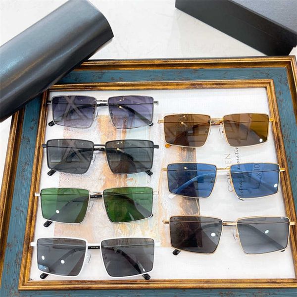 

2023 new luxury designer sunglasses home ins fashion personality metal box chaowang red same style sunglasses male bb0195, White;black